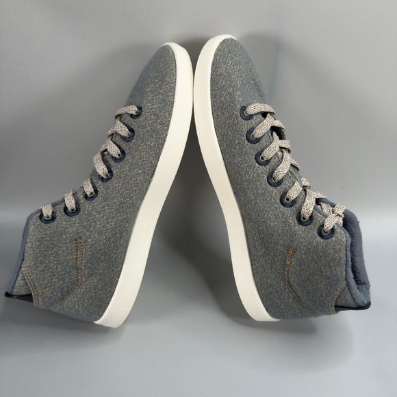 Allbirds Wool Piper Mids Womens 10‎ Sneakers Gray Blue White Lace Up Shoe - Picture 9 of 16